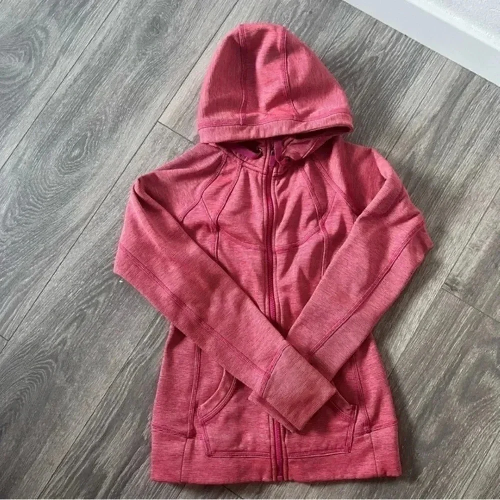 Athleta Zip-up Marron/Pink Hoodie